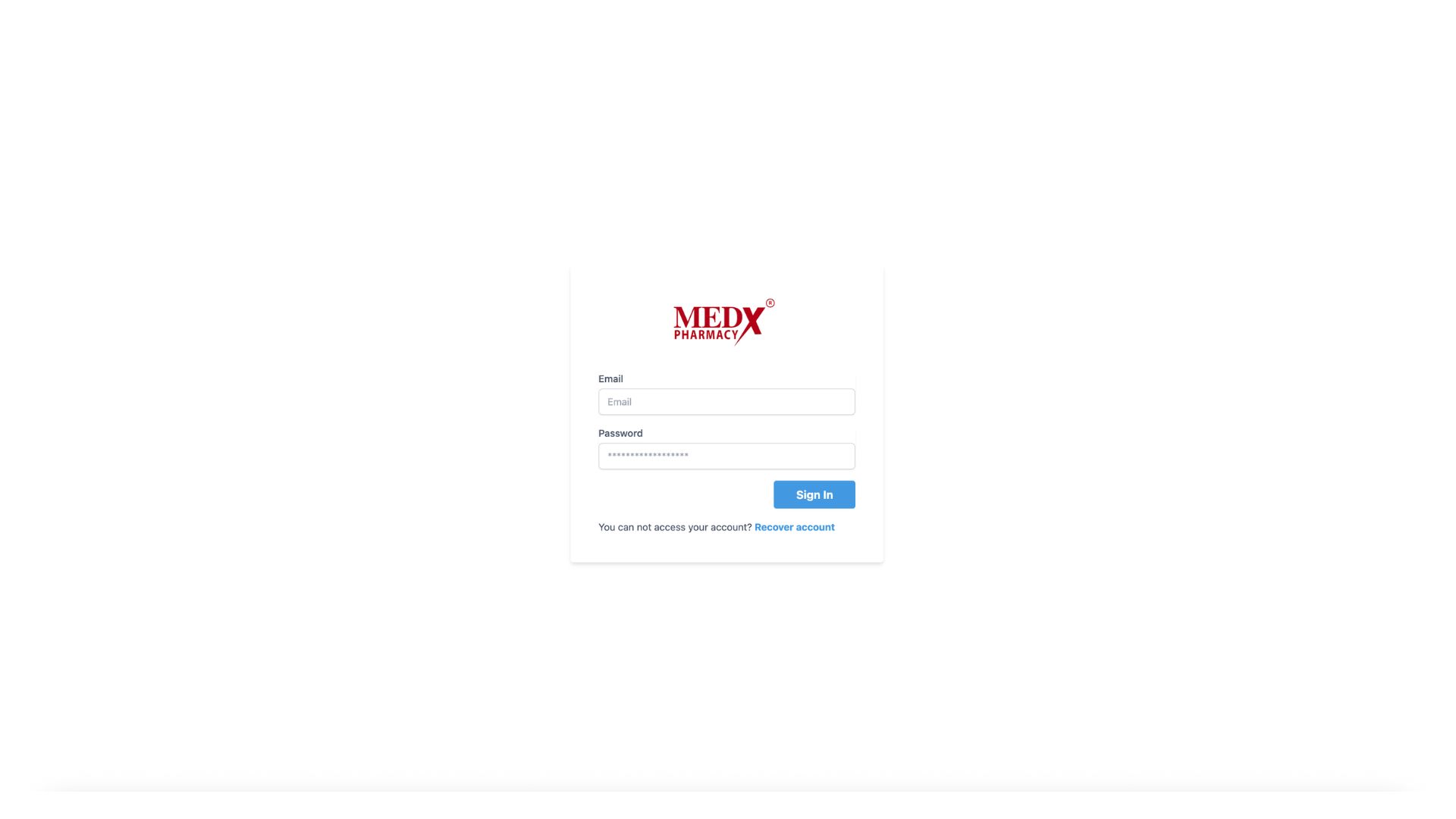 Medx Internal Tickting System - Login and reset password (Employee login)